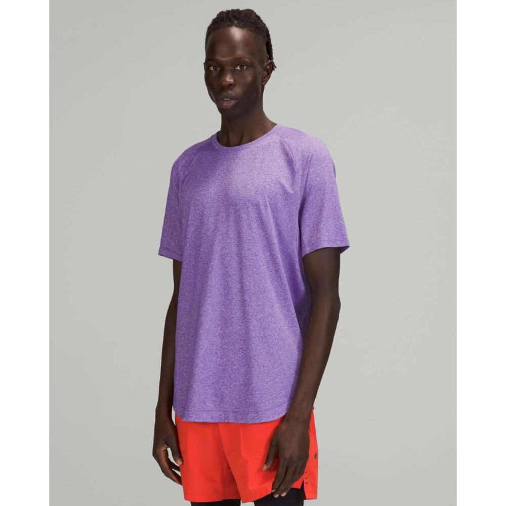 Lululemon Dry Sense Training Short Sleeve Shirt Purple Medium